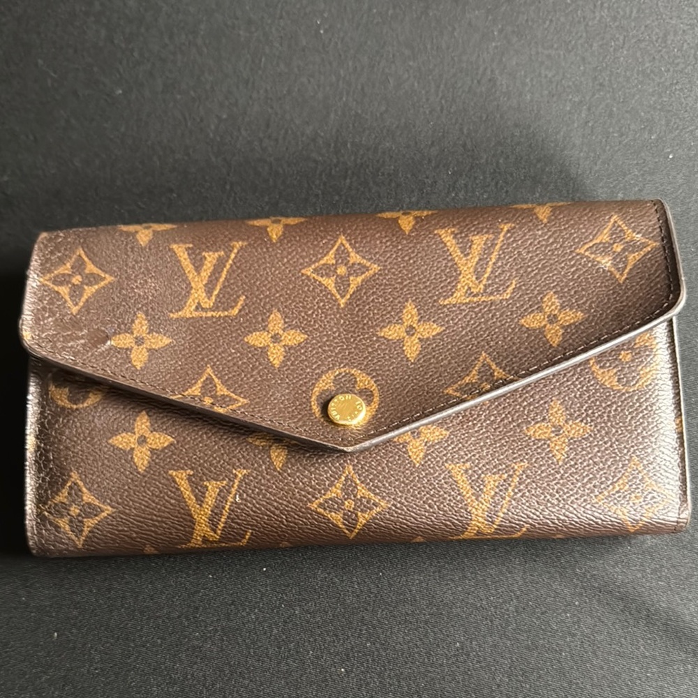 Louis Vuitton Classic Brown and Gold Monogram Wallet